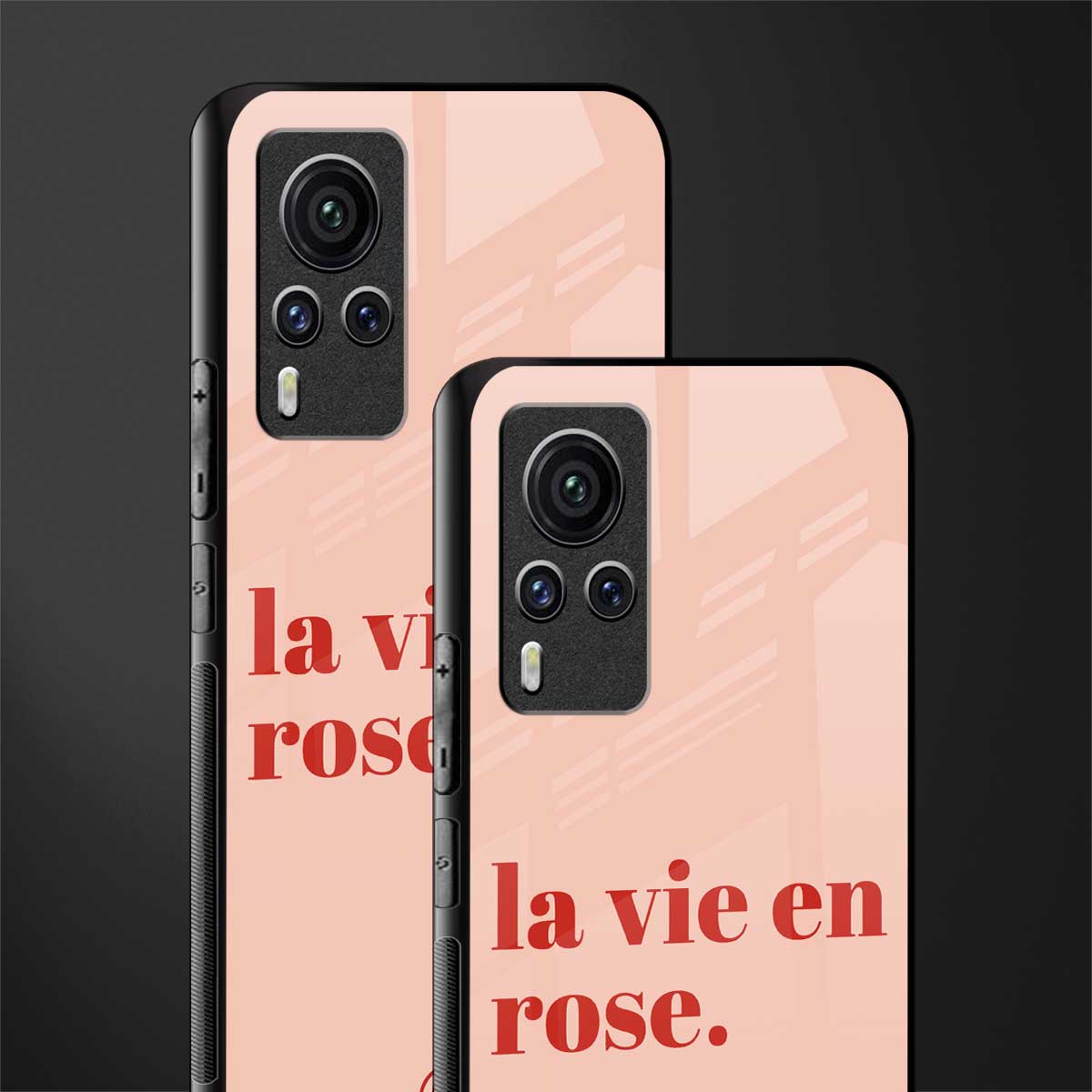 la vie en rose quote glass case for vivo x60 pro image-2