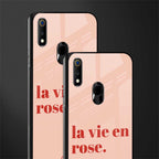 la vie en rose quote glass case for realme 3 pro image-2
