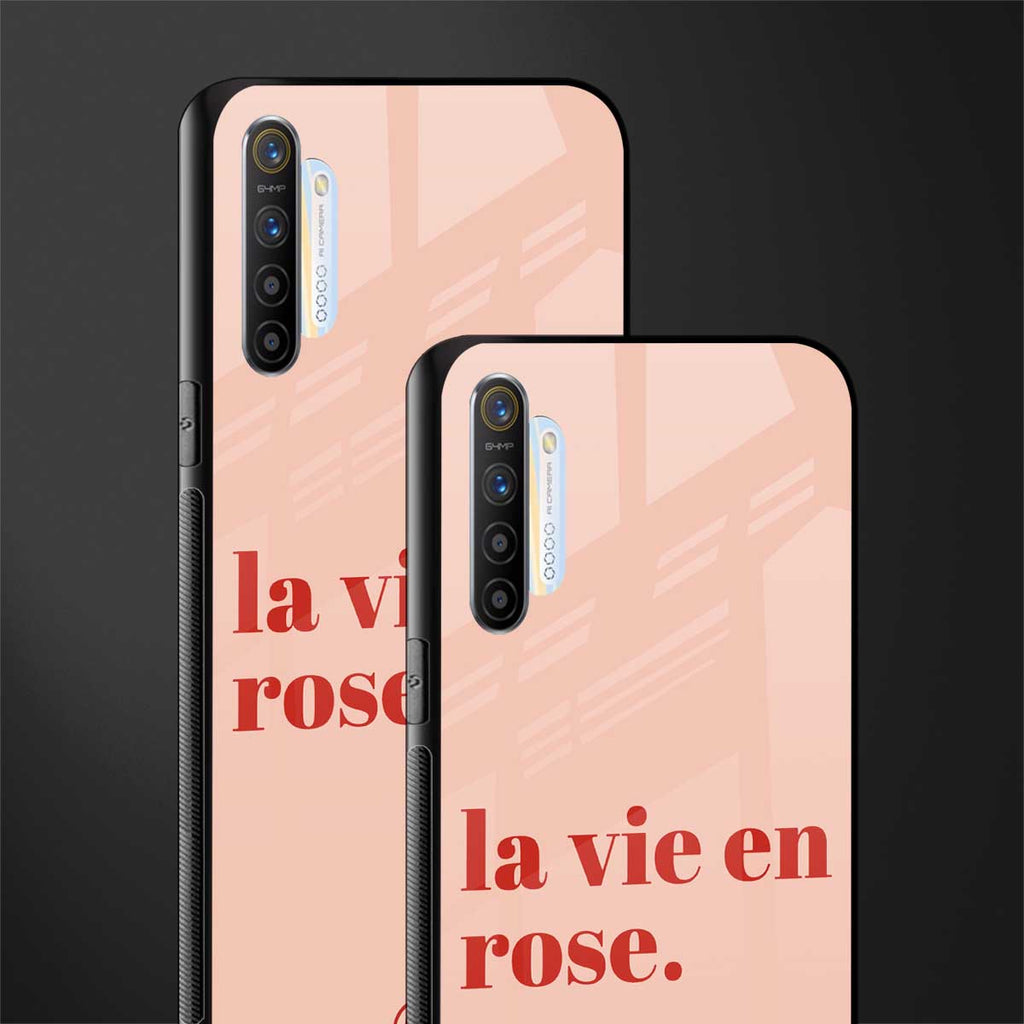 la vie en rose quote glass case for realme xt image-2