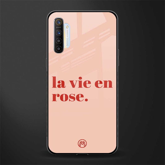 la vie en rose quote glass case for realme x2 image