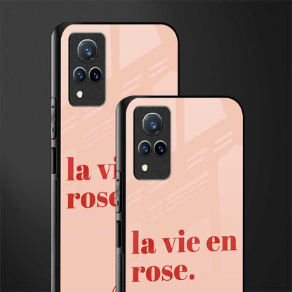 la vie en rose quote glass case for vivo v21 5g image-2