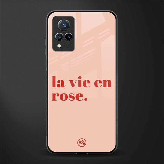 la vie en rose quote glass case for vivo v21 5g image