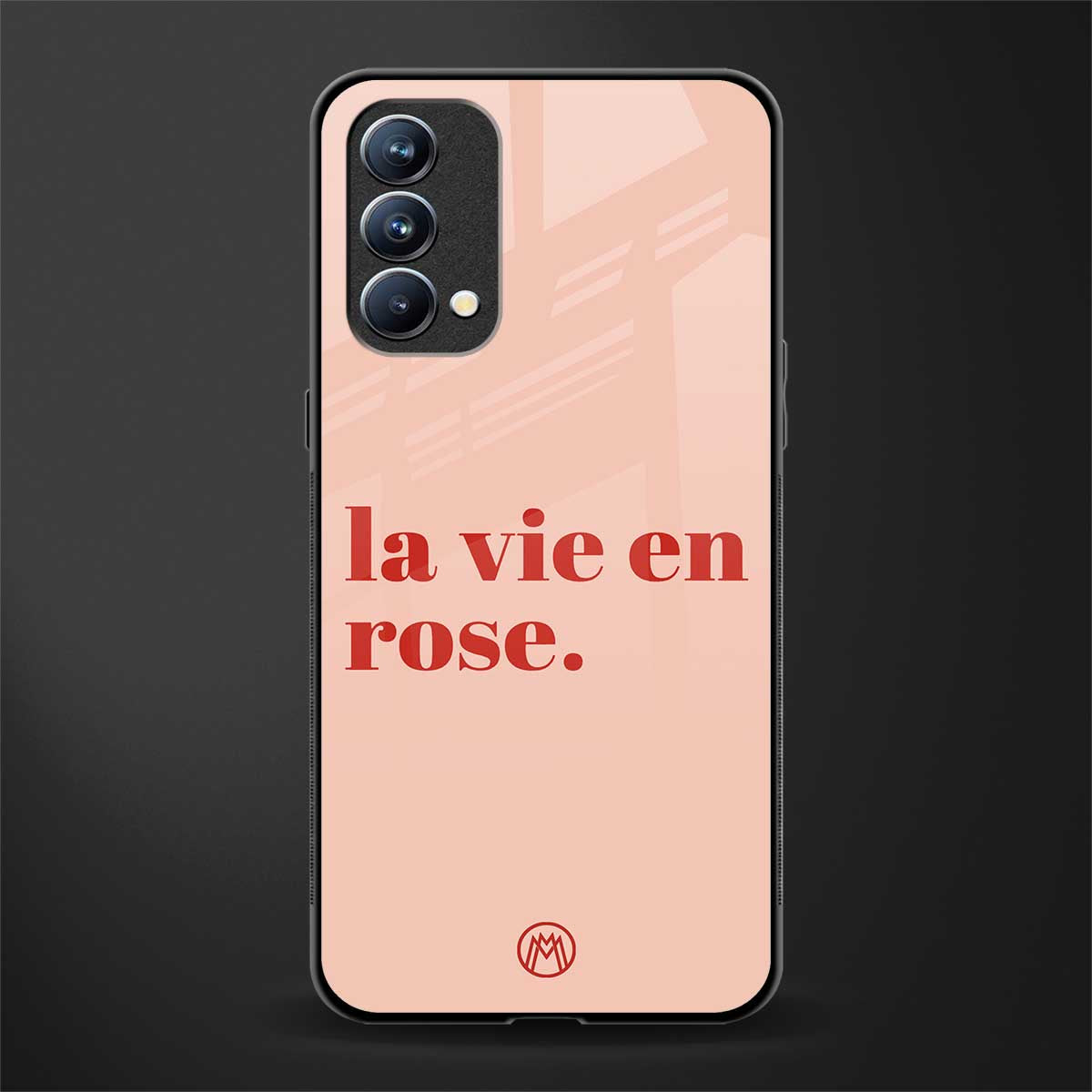 la vie en rose quote glass case for oppo f19 image