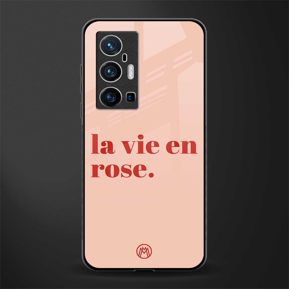la vie en rose quote glass case for vivo x70 pro plus image