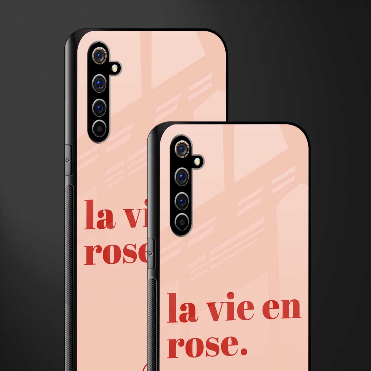 la vie en rose quote glass case for realme x50 pro image-2