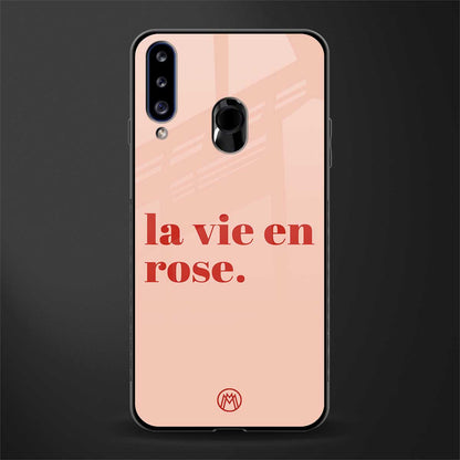 la vie en rose quote glass case for samsung galaxy a20s image