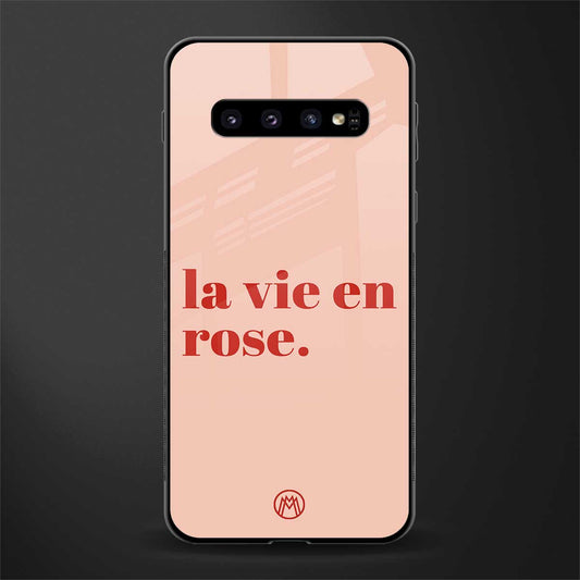 la vie en rose quote glass case for samsung galaxy s10 image