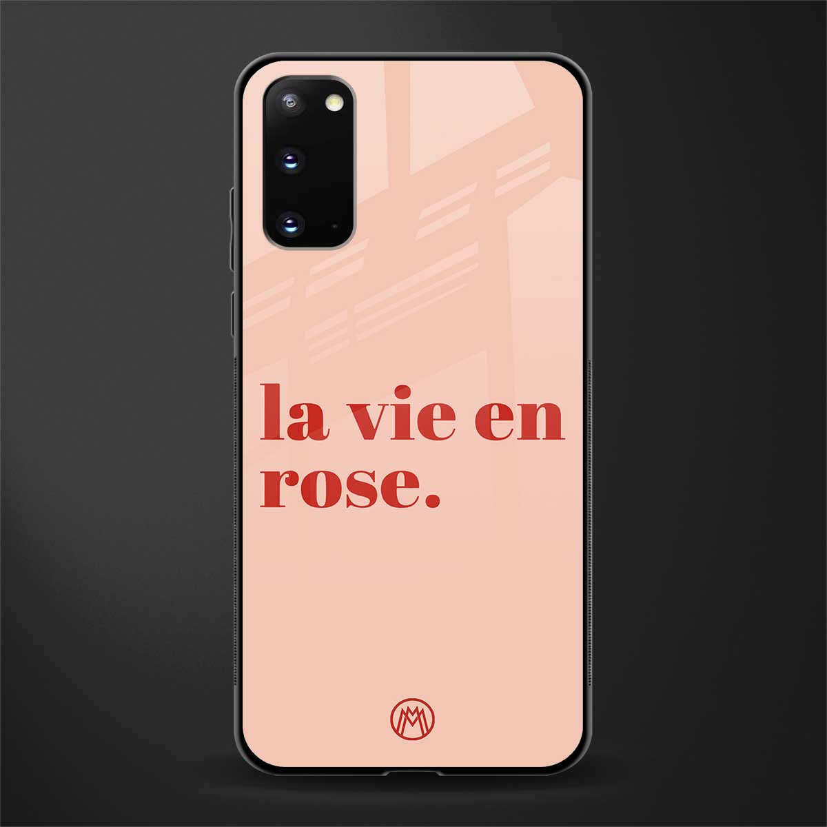 la vie en rose quote glass case for samsung galaxy s20 image