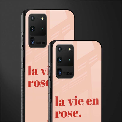 la vie en rose quote glass case for samsung galaxy s20 ultra image-2