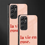 la vie en rose quote glass case for samsung galaxy s22 ultra 5g image-2