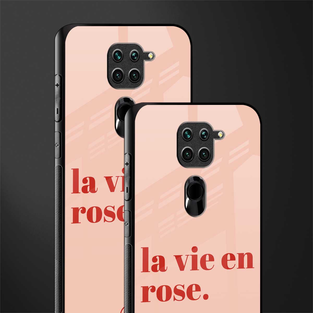 la vie en rose quote glass case for redmi note 9 image-2