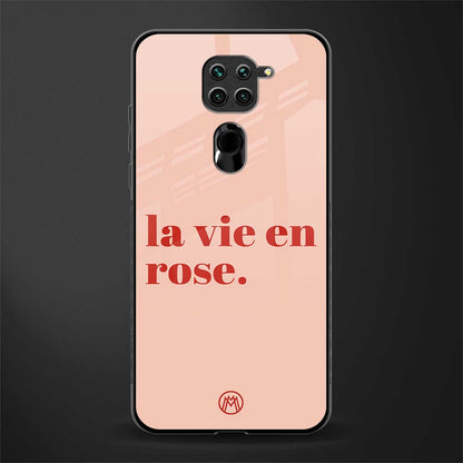 la vie en rose quote glass case for redmi note 9 image
