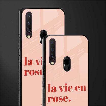 la vie en rose quote glass case for vivo y15 image-2