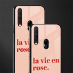 la vie en rose quote glass case for vivo y17 image-2