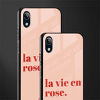 la vie en rose quote glass case for vivo y91i image-2