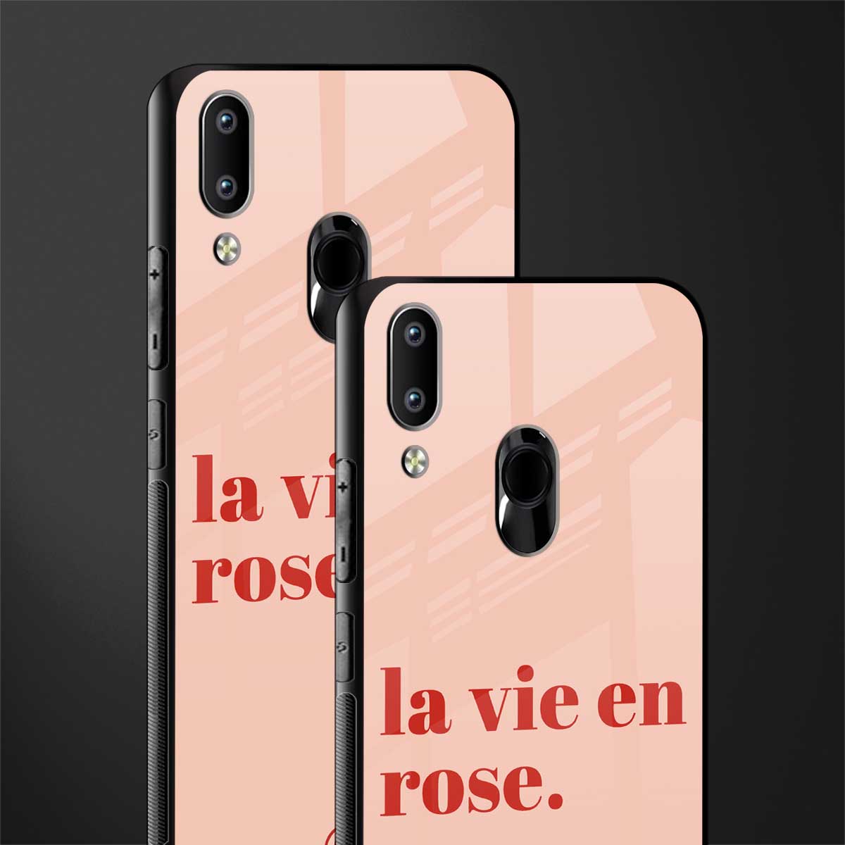 la vie en rose quote glass case for vivo y95 image-2