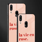 la vie en rose quote glass case for vivo y93 image-2