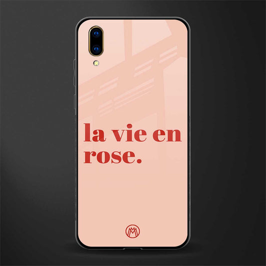 la vie en rose quote glass case for vivo v11 pro image