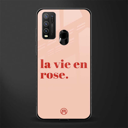 la vie en rose quote glass case for vivo y50 image