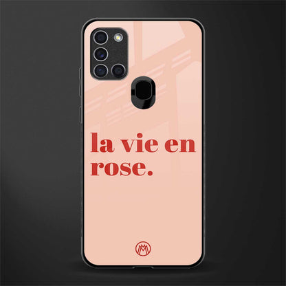 la vie en rose quote glass case for samsung galaxy a21s image