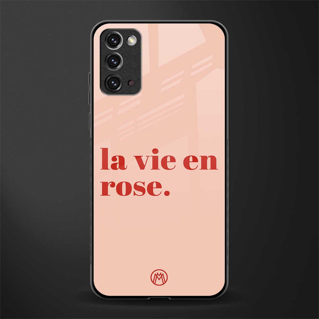 la vie en rose quote glass case for samsung galaxy note 20 image