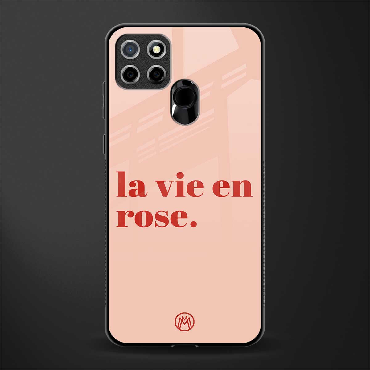 la vie en rose quote glass case for realme narzo 20 image