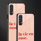 la vie en rose quote glass case for realme 7 image-2