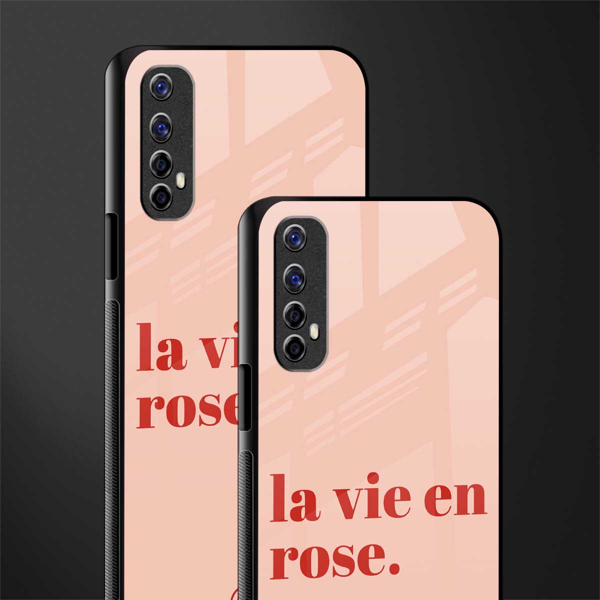 la vie en rose quote glass case for realme 7 image-2