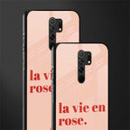 la vie en rose quote glass case for redmi 9 prime image-2
