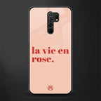la vie en rose quote glass case for redmi 9 prime image