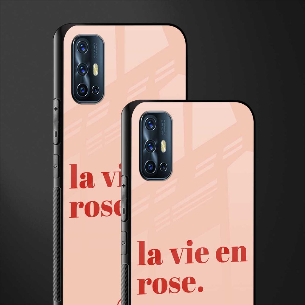 la vie en rose quote glass case for vivo v17 image-2