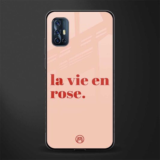 la vie en rose quote glass case for vivo v17 image