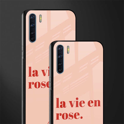 la vie en rose quote glass case for oppo f15 image-2