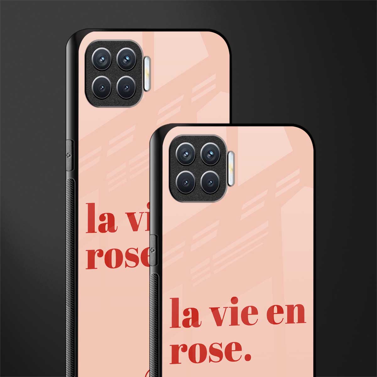 la vie en rose quote glass case for oppo f17 image-2