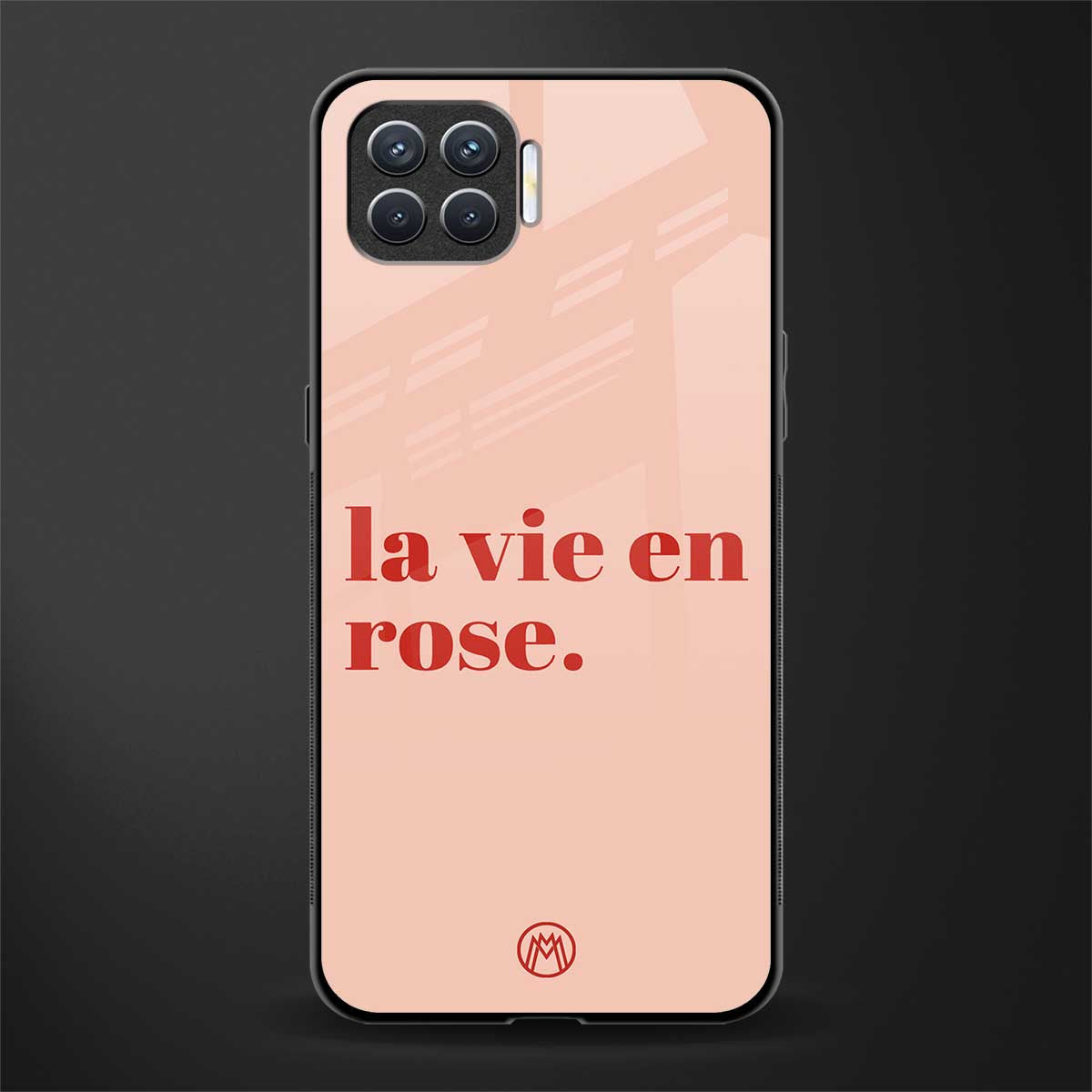 la vie en rose quote glass case for oppo f17 image