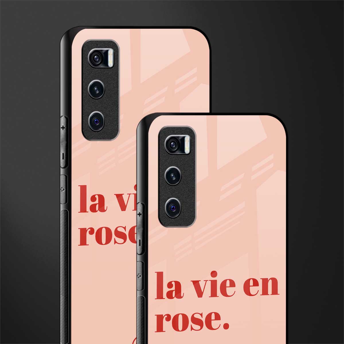 la vie en rose quote glass case for vivo v20 se image-2