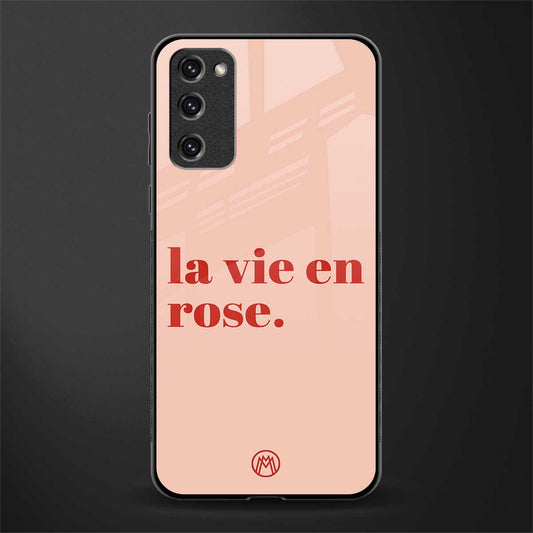 la vie en rose quote glass case for samsung galaxy s20 fe image