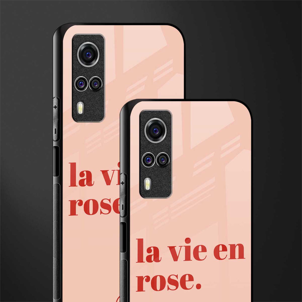 la vie en rose quote glass case for vivo y31 image-2