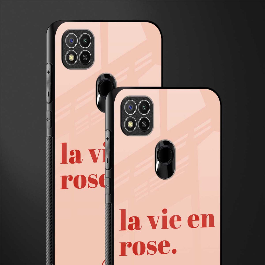 la vie en rose quote glass case for poco c31 image-2