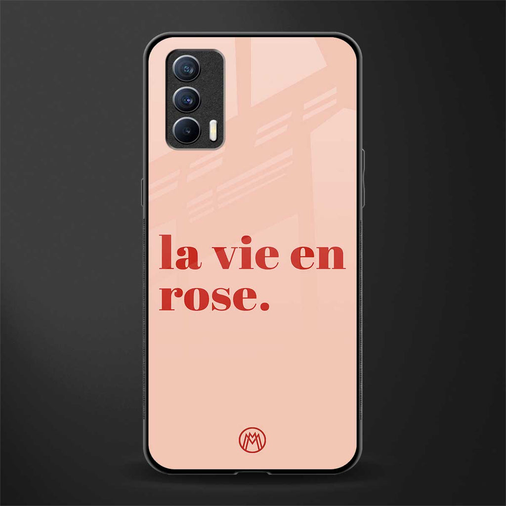la vie en rose quote glass case for realme x7 image