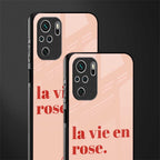 la vie en rose quote glass case for redmi note 10 image-2