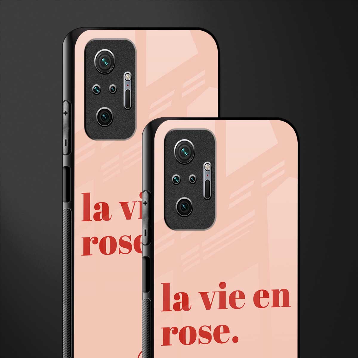 la vie en rose quote glass case for redmi note 10 pro max image-2