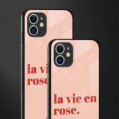 la vie en rose quote glass case for iphone 12 image-2