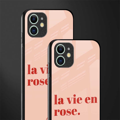 la vie en rose quote glass case for iphone 12 mini image-2