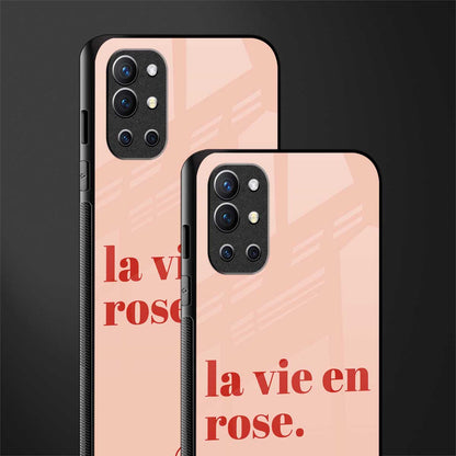 la vie en rose quote glass case for oneplus 9r image-2