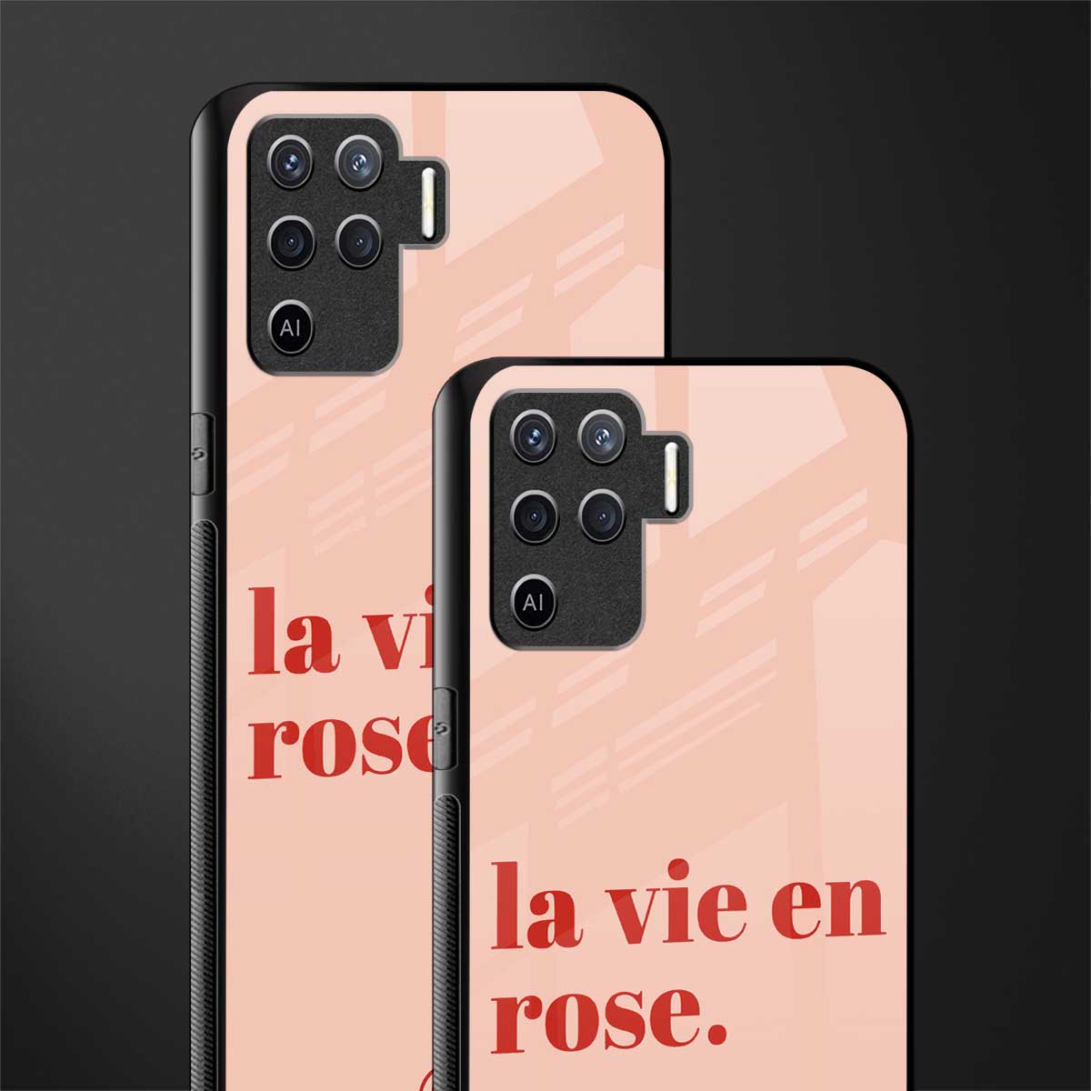 la vie en rose quote glass case for oppo f19 pro image-2