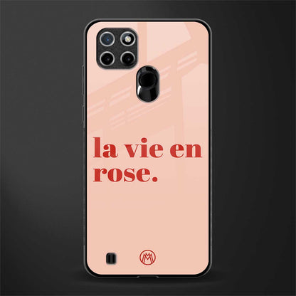 la vie en rose quote glass case for realme c21 image