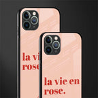 la vie en rose quote glass case for iphone 11 pro max image-2