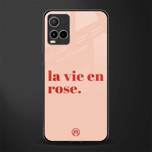 la vie en rose quote glass case for vivo y21 image