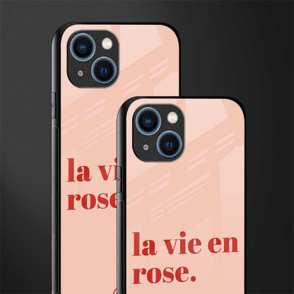 la vie en rose quote glass case for iphone 14 image-2